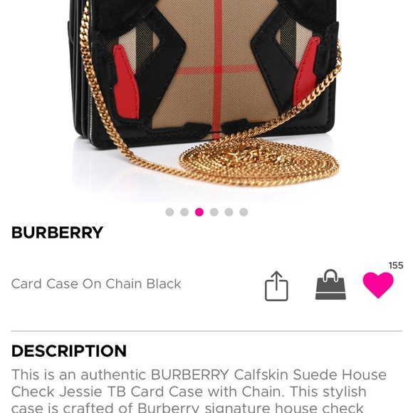 Burberry Card Case on Chain - Picture 3 of 11